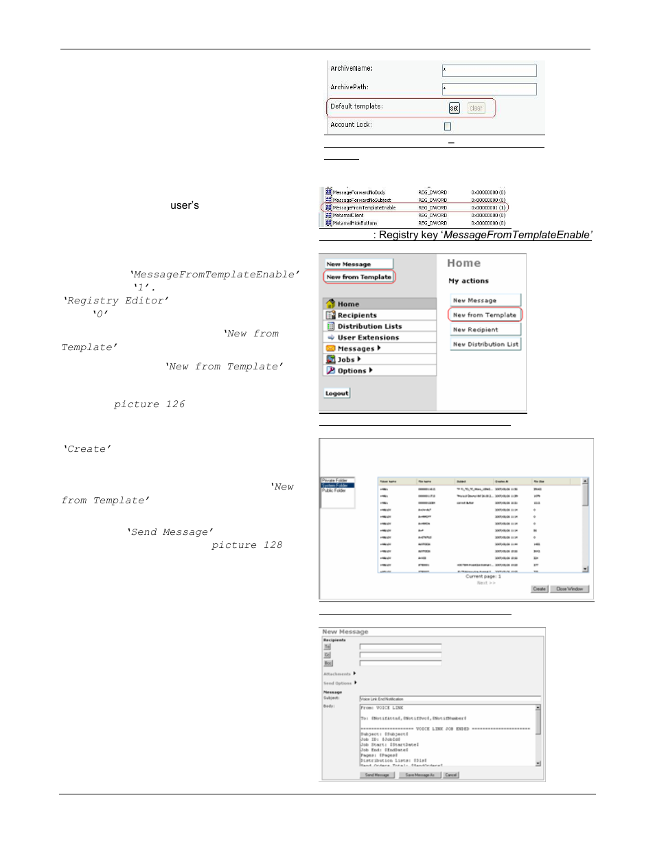 Create new message from message template | Kofax Communication Server 9.1 User Manual | Page 60 / 85