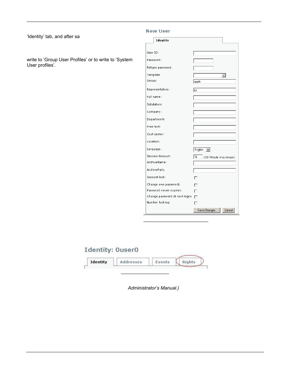 User rights | Kofax Communication Server 9.1 User Manual | Page 71 / 85