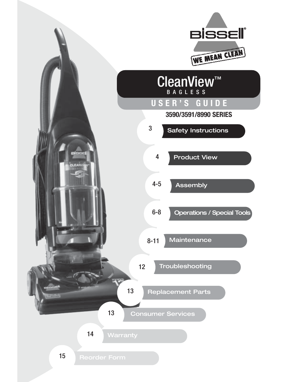 Bissell 3590  EN User Manual | 16 pages