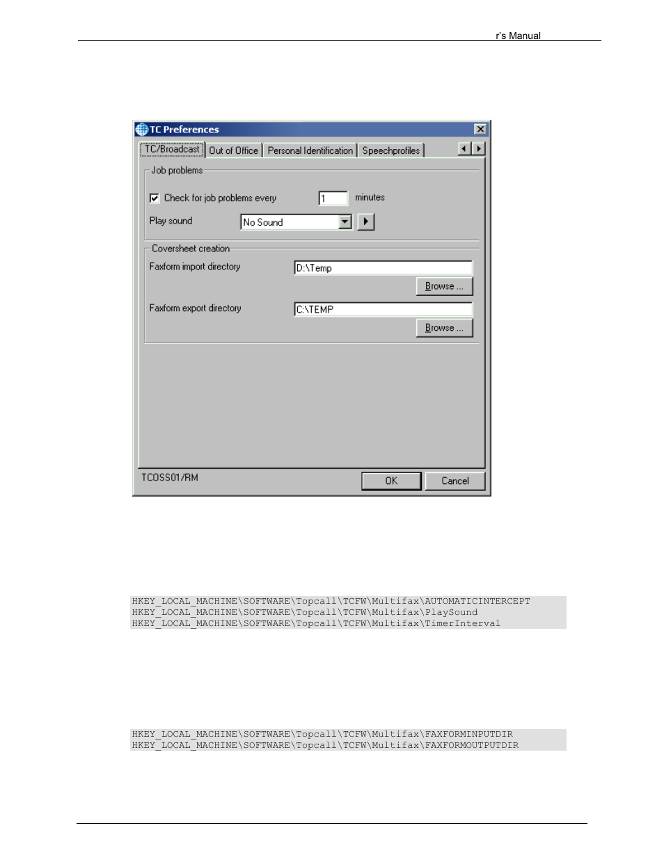 10 tc/broadcast, 1 job problems, 2 cover sheet creation | Kofax Communication Server 9.1.1 User Manual | Page 155 / 204