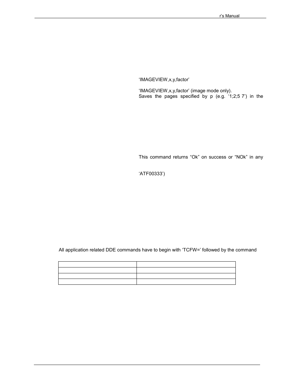 2 commands for application (tcfw=...), 3 view tiff files (viewtifffile=...) | Kofax Communication Server 9.1.1 User Manual | Page 164 / 204