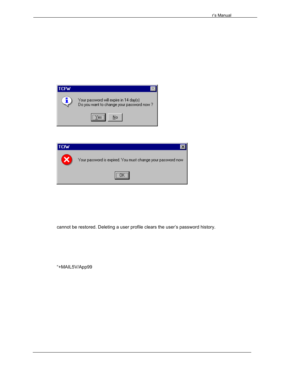1 password age, 2 password history, 3 minimum password length | Kofax Communication Server 9.1.1 User Manual | Page 20 / 204