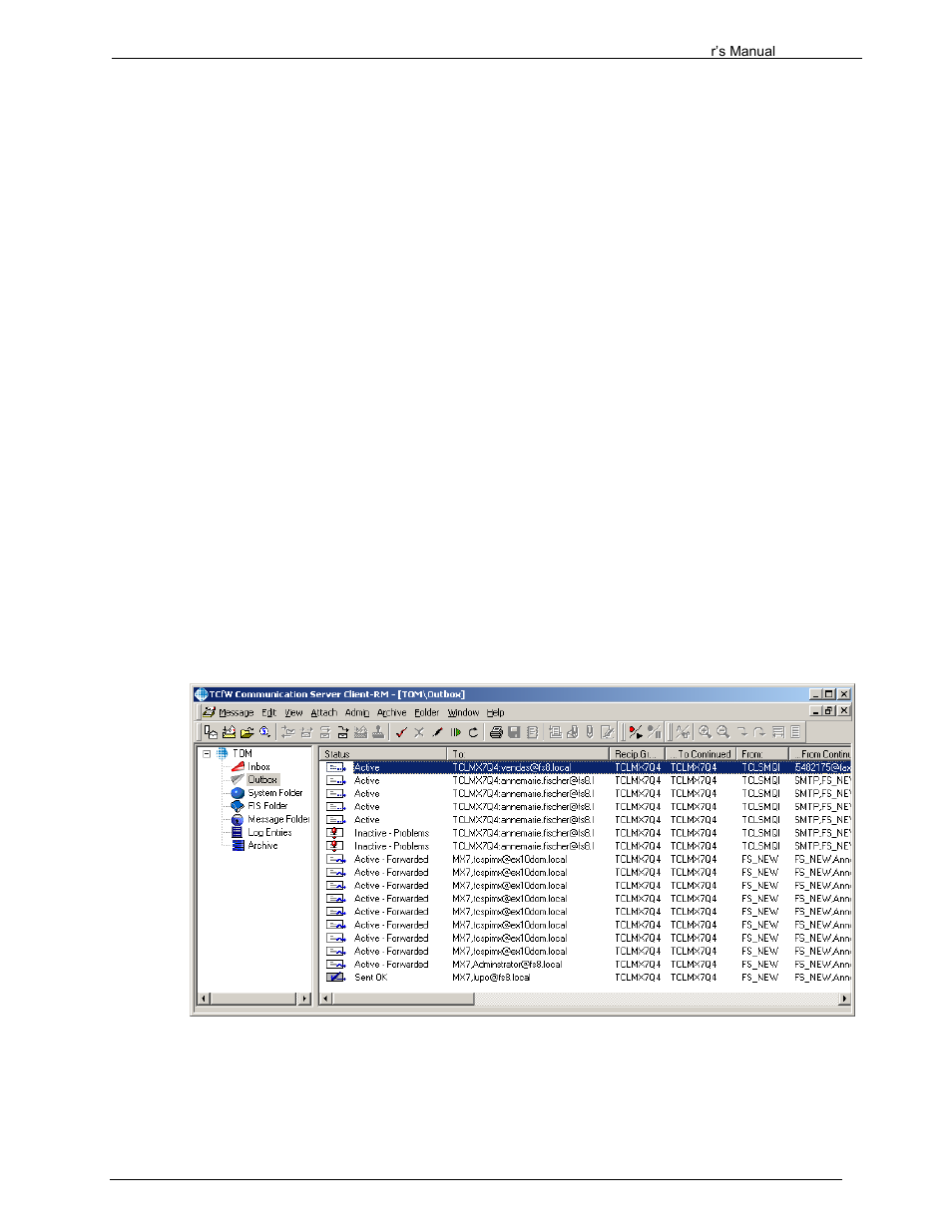 5 filter, 1 inbox / outbox, 2 from user / group | 3 to user / group | Kofax Communication Server 9.1.1 User Manual | Page 52 / 204