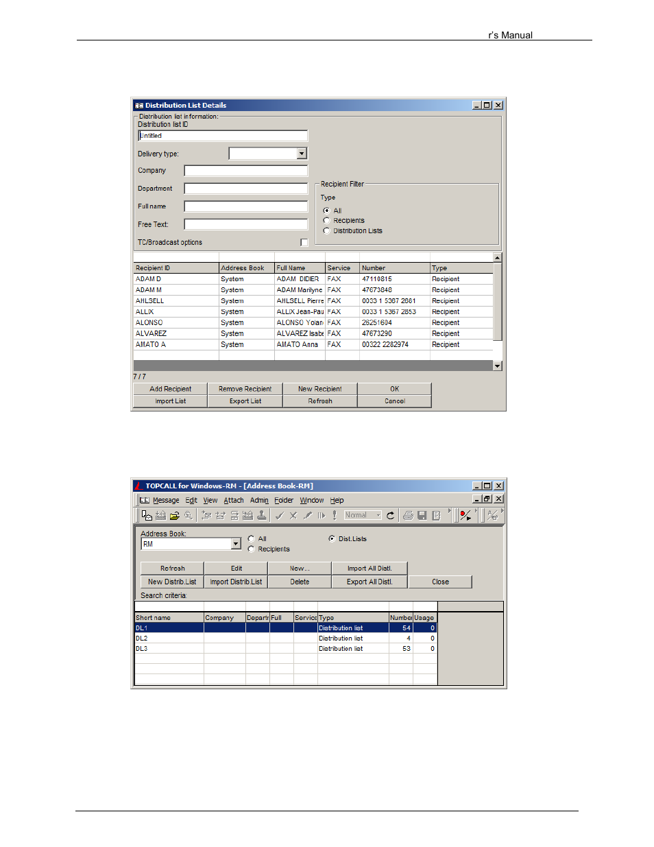 5 import of all distribution lists | Kofax Communication Server 9.1.1 User Manual | Page 75 / 204