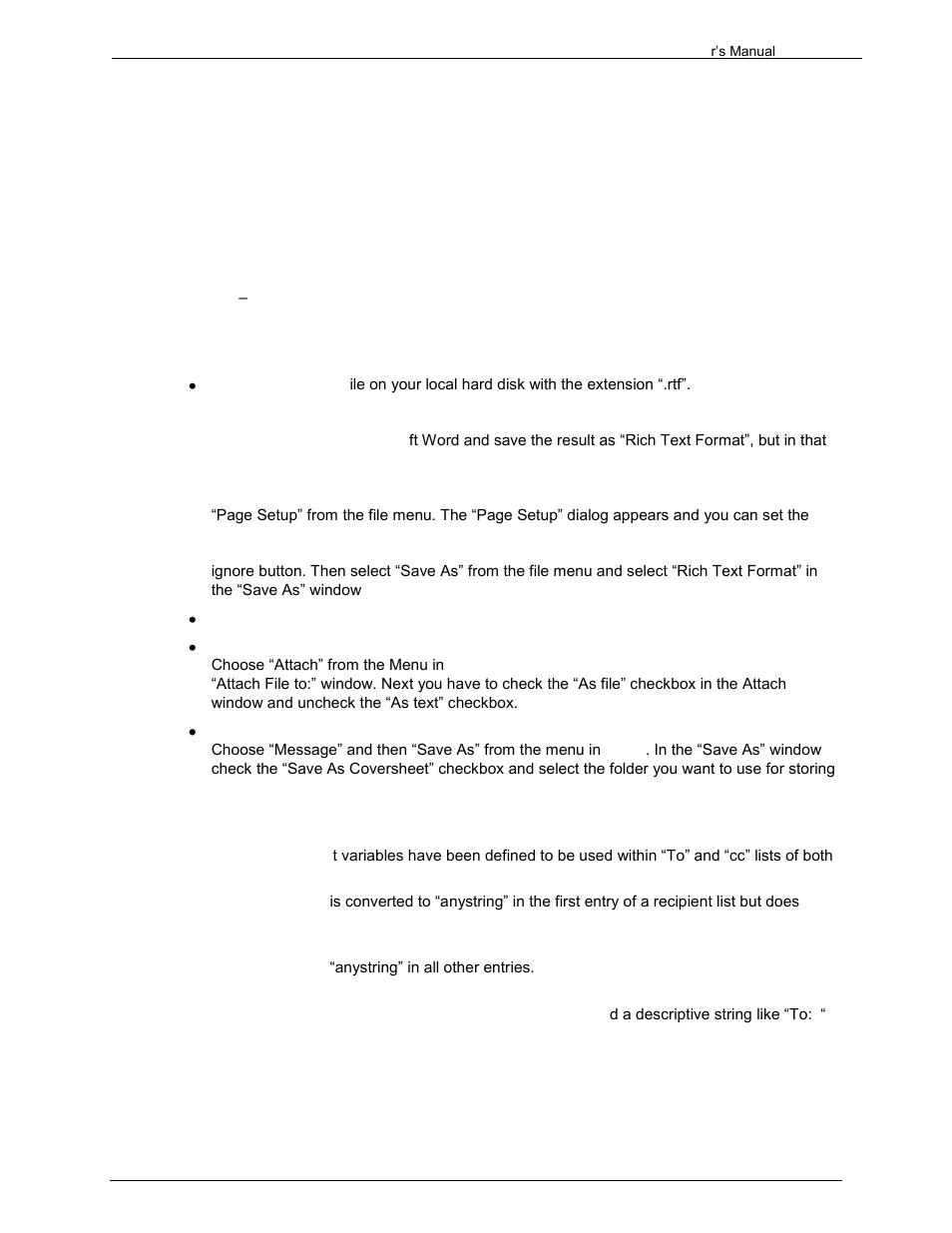 3 rich text covers, 1 creation of rich text cover sheets, 2 additional cover sheet variables | Kofax Communication Server 9.1.1 User Manual | Page 91 / 204