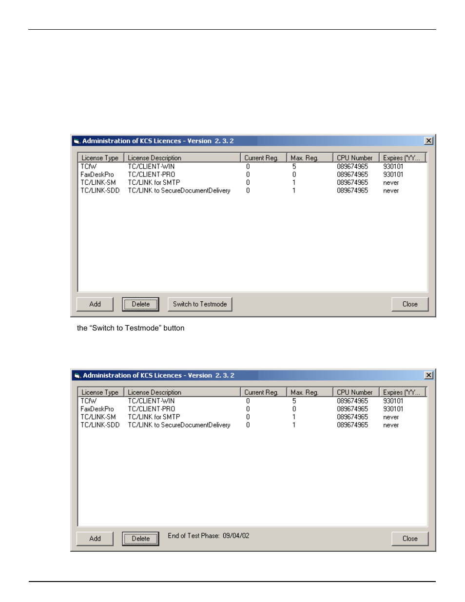 9 test mode, Test mode | Kofax Communication Server 9.1.1 User Manual | Page 117 / 127