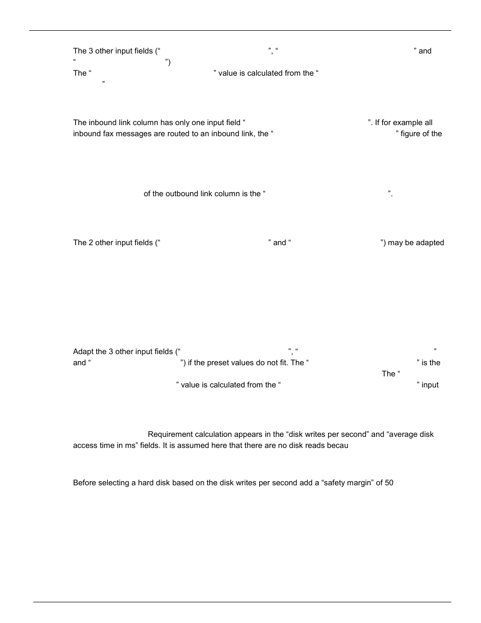 Outbound fax (kcs >> fax line), Hw-requirement result, Hard disk performance figures | Kofax Communication Server 9.1.1 User Manual | Page 76 / 127