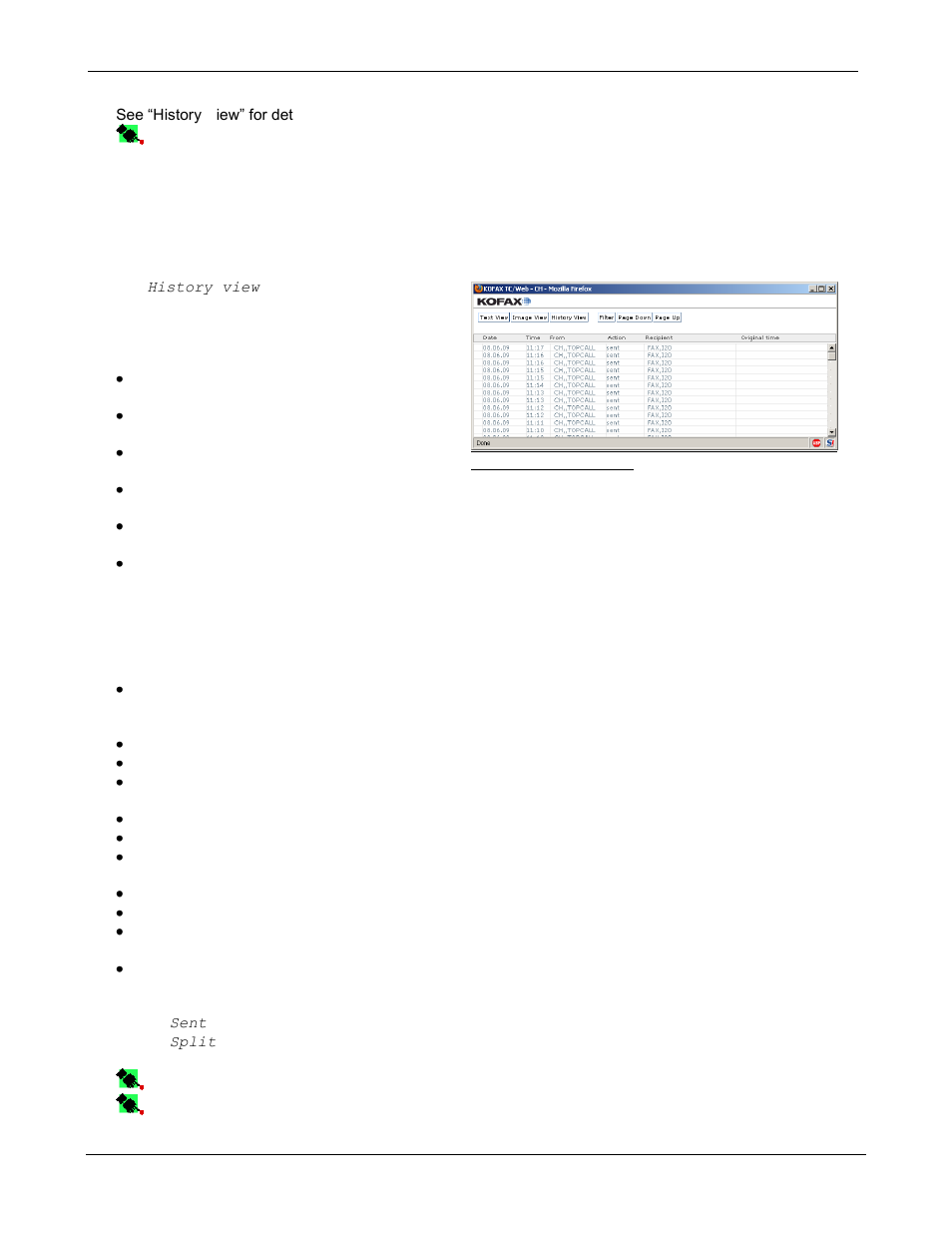 4 history view | Kofax Communication Server 9.1.1 User Manual | Page 21 / 85