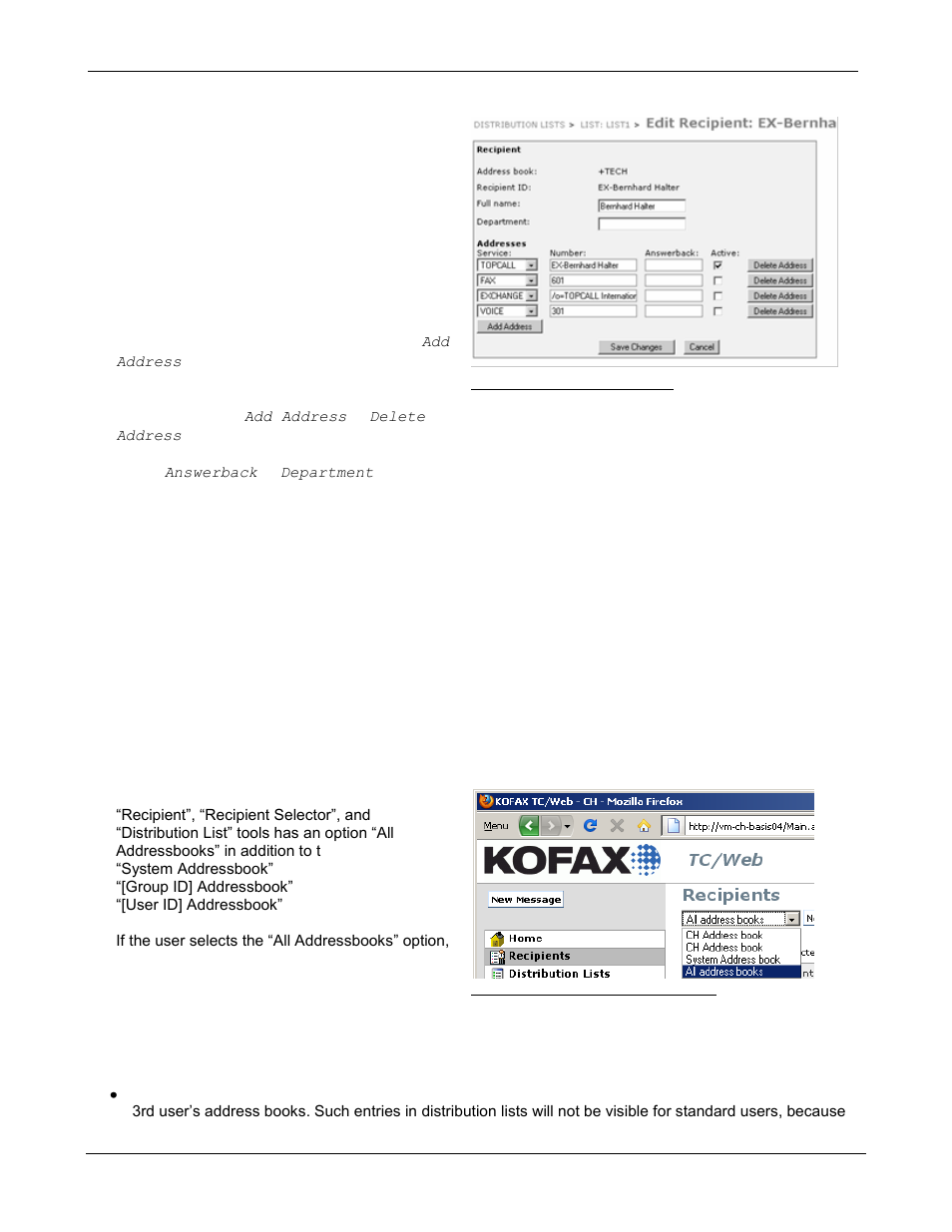 2 creating and editing recipients | Kofax Communication Server 9.1.1 User Manual | Page 33 / 85
