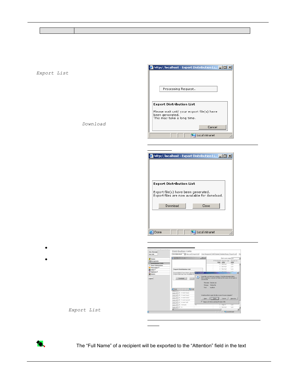 4 exporting distribution lists to a text file | Kofax Communication Server 9.1.1 User Manual | Page 39 / 85