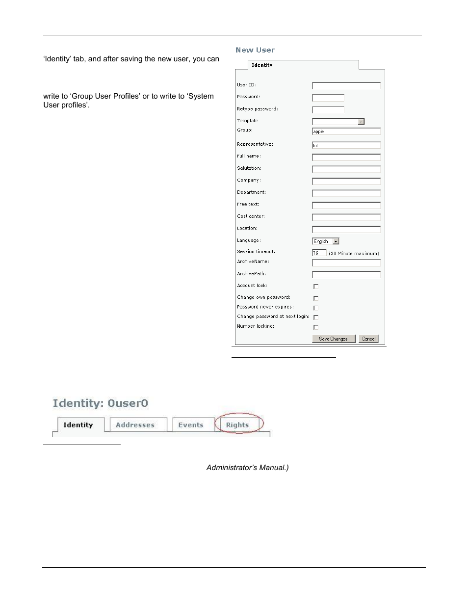 4 user rights | Kofax Communication Server 9.1.1 User Manual | Page 71 / 85