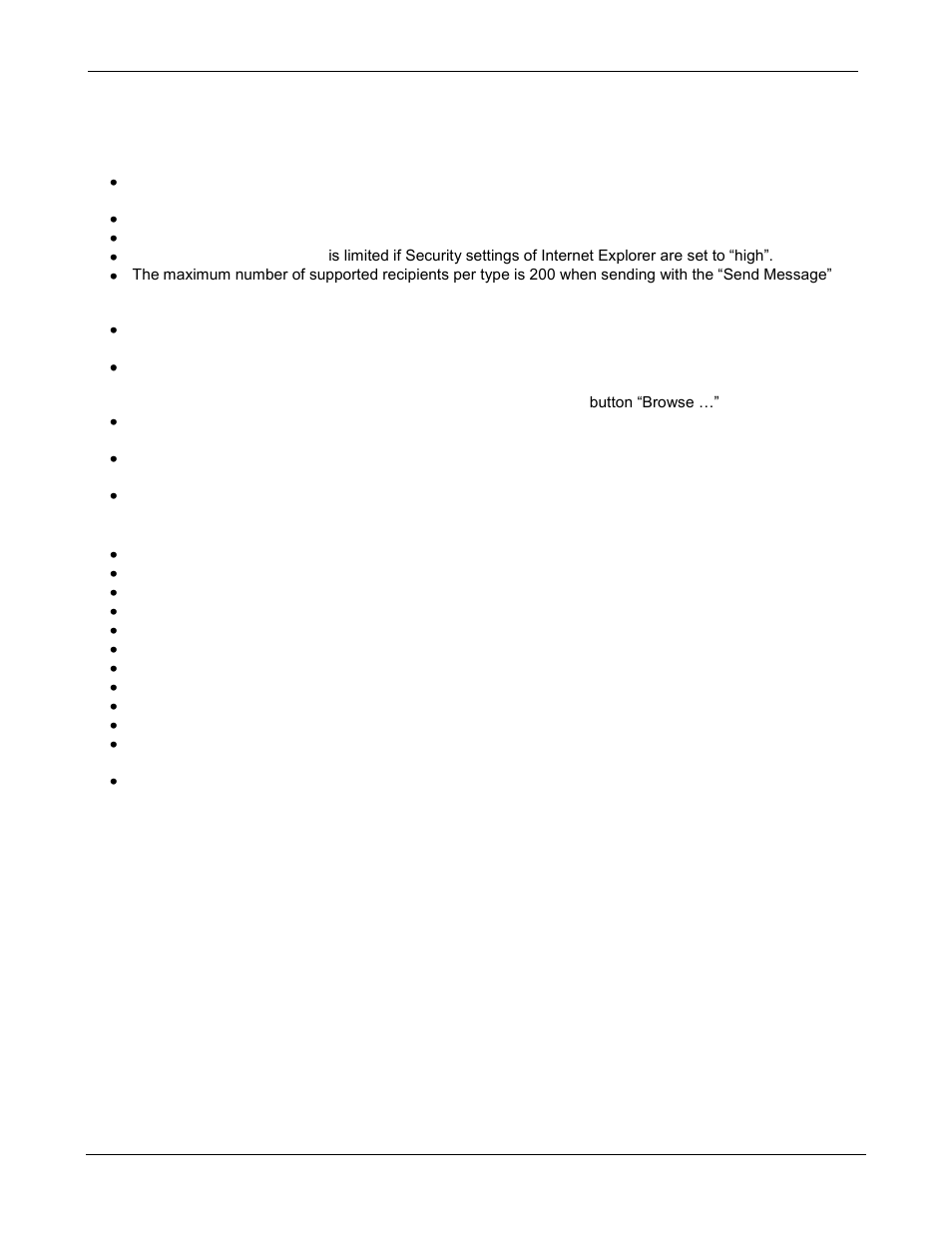Restrictions, 1 general, 2 compared to tcfw | Kofax Communication Server 9.1.1 User Manual | Page 85 / 85