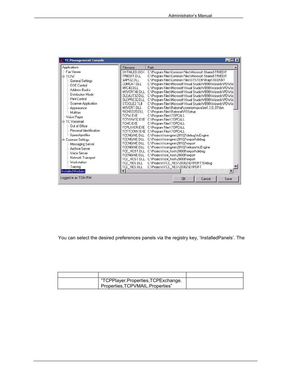 13 installed modules, 14 configurable preferences panels | Kofax Communication Server 9.2.0 User Manual | Page 156 / 203