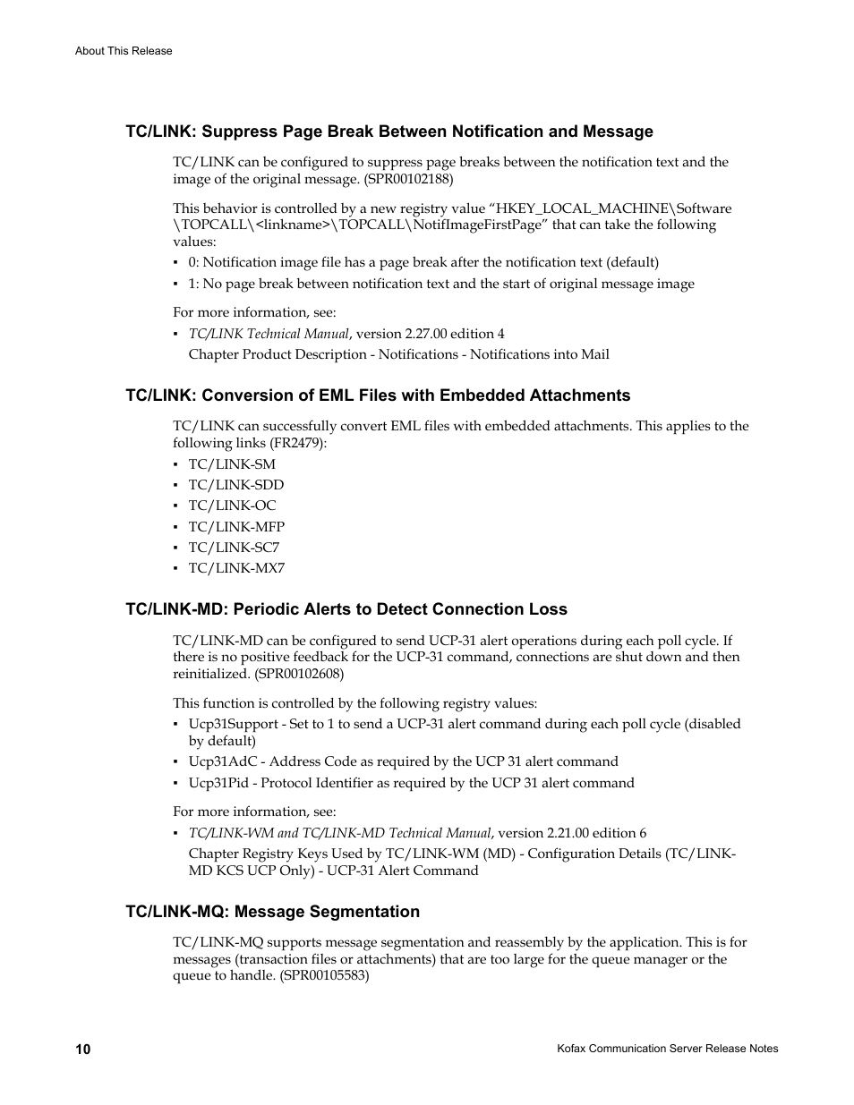 Tc/link-mq: message segmentation | Kofax Communication Server 9.2.0 User Manual | Page 10 / 54