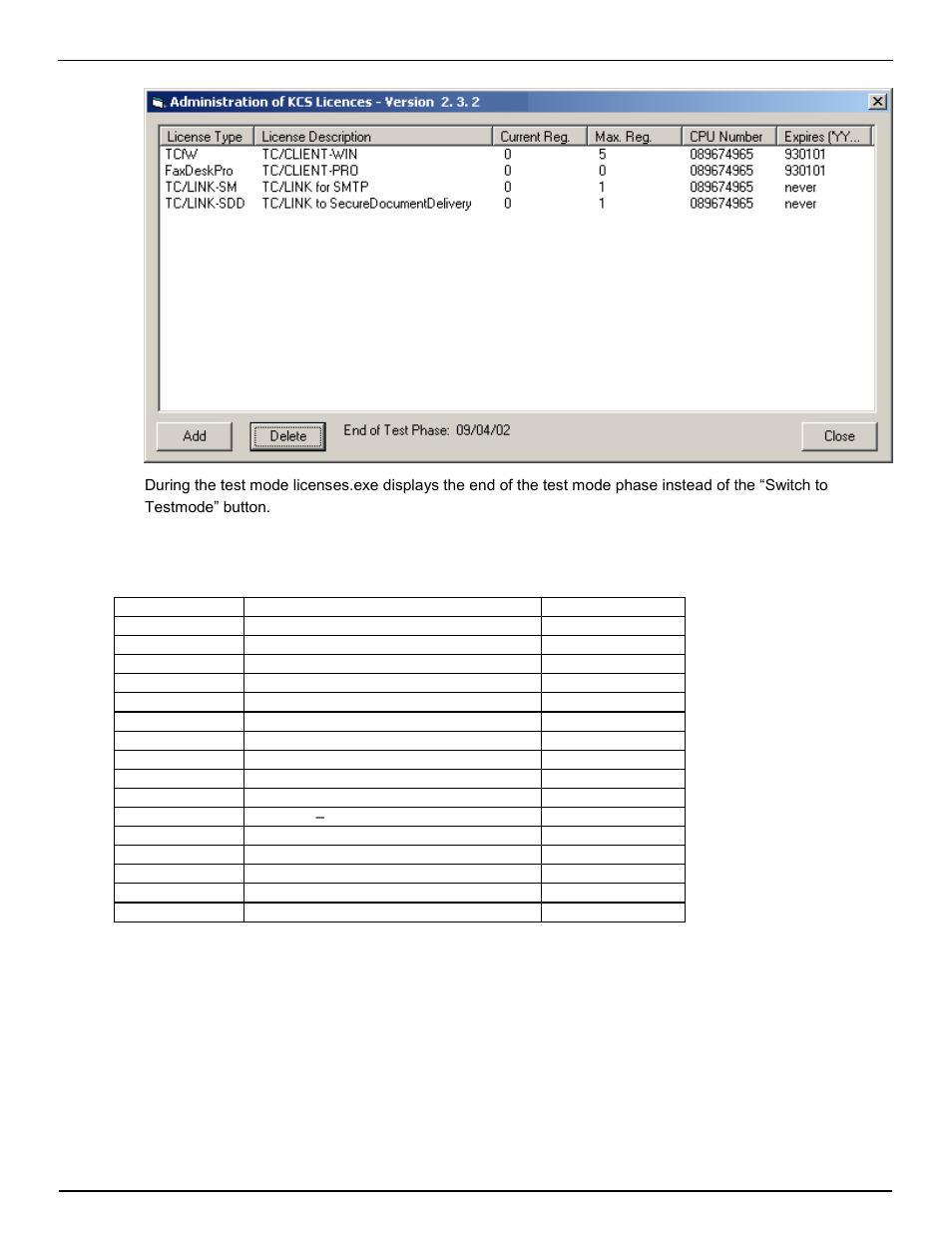 License keys type 1, 9 license keys type 1 | Kofax Communication Server 9.2.0 User Manual | Page 117 / 126