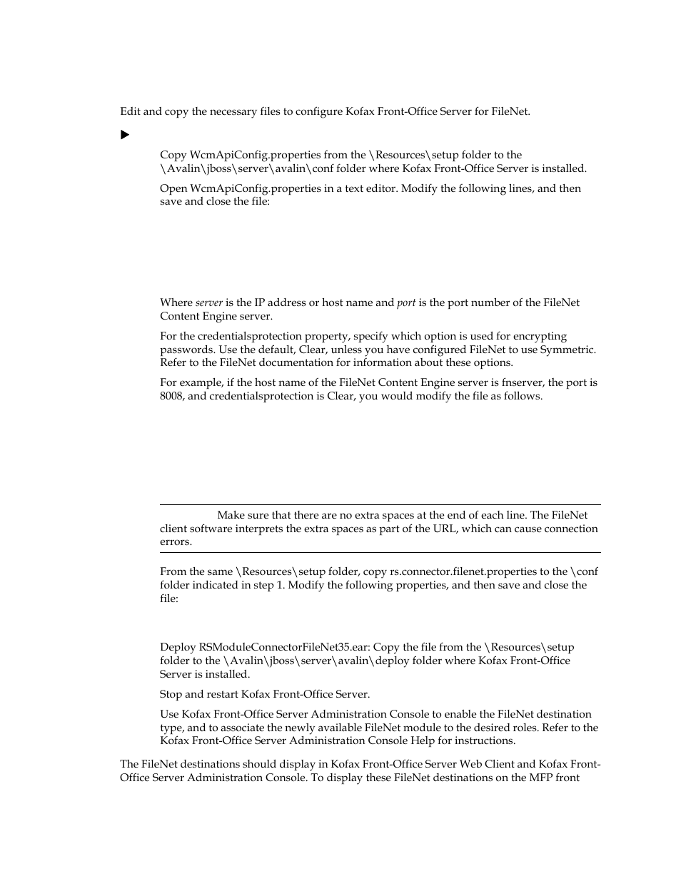Configuring kofax front-office server | Kofax Front-Office Server 2.7 User Manual | Page 9 / 12