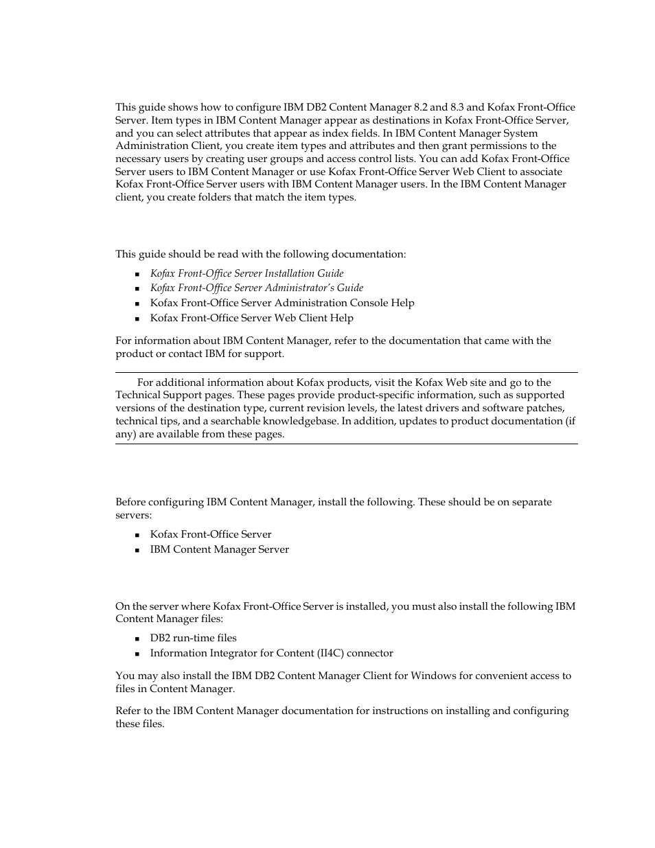 Introduction, Additional documentation, System requirements | Kofax Front-Office Server 2.7 User Manual | Page 5 / 14