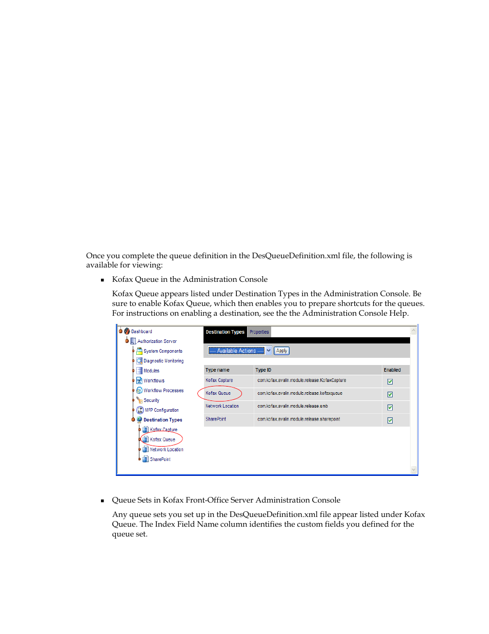 Viewing kofax queue, queue sets, and queues | Kofax Front-Office Server 3.0 User Manual | Page 51 / 64