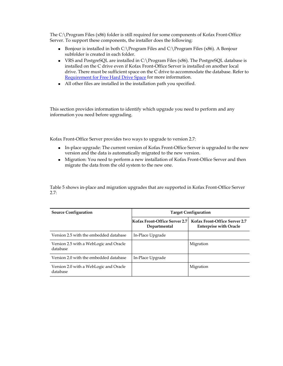 Preparing for upgrades, Types of upgrades, Supported upgrades | Kofax Front-Office Server 3.0 User Manual | Page 24 / 46