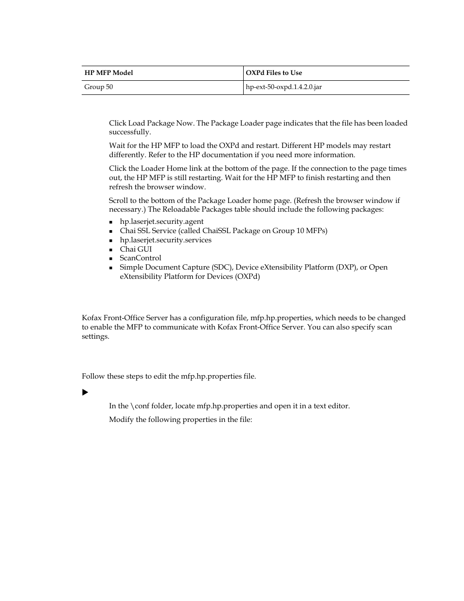 Configuring kofax front-office server, Editing the configuration file | Kofax Document Exchange Server 2.5 User Manual | Page 13 / 20