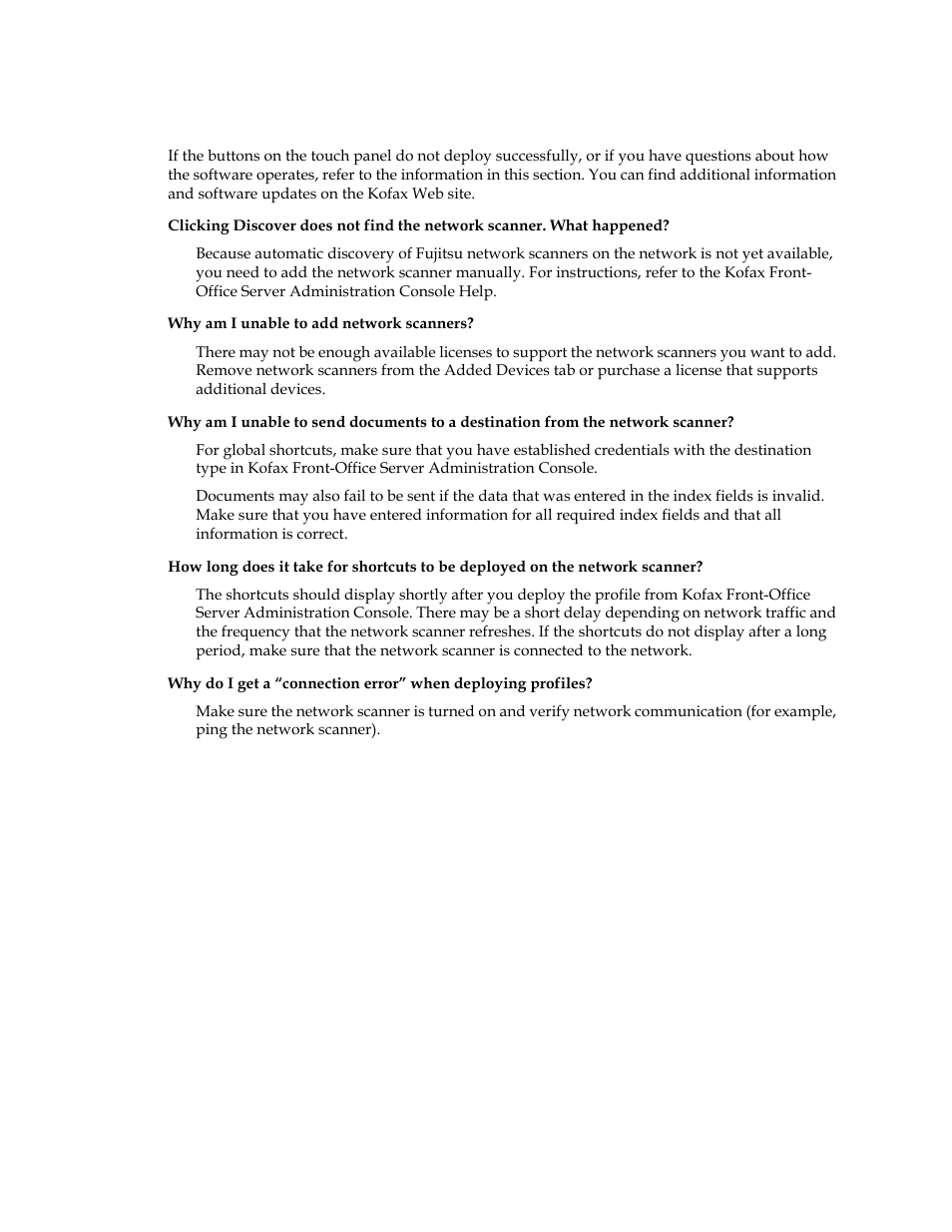 Frequently asked questions | Kofax Document Exchange Server 2.0 User Manual | Page 14 / 14