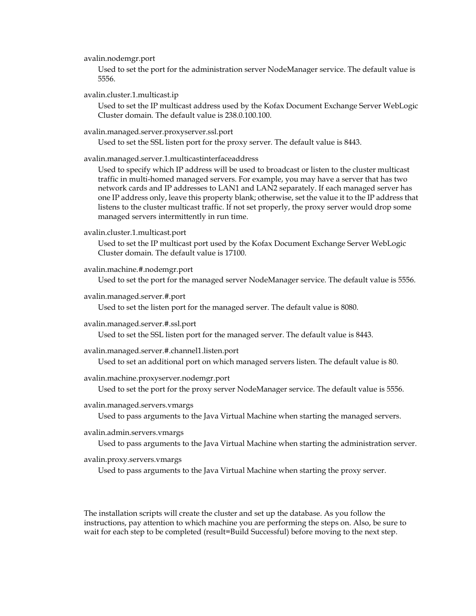 Running the installation scripts | Kofax Document Exchange Server 2.5 User Manual | Page 24 / 44