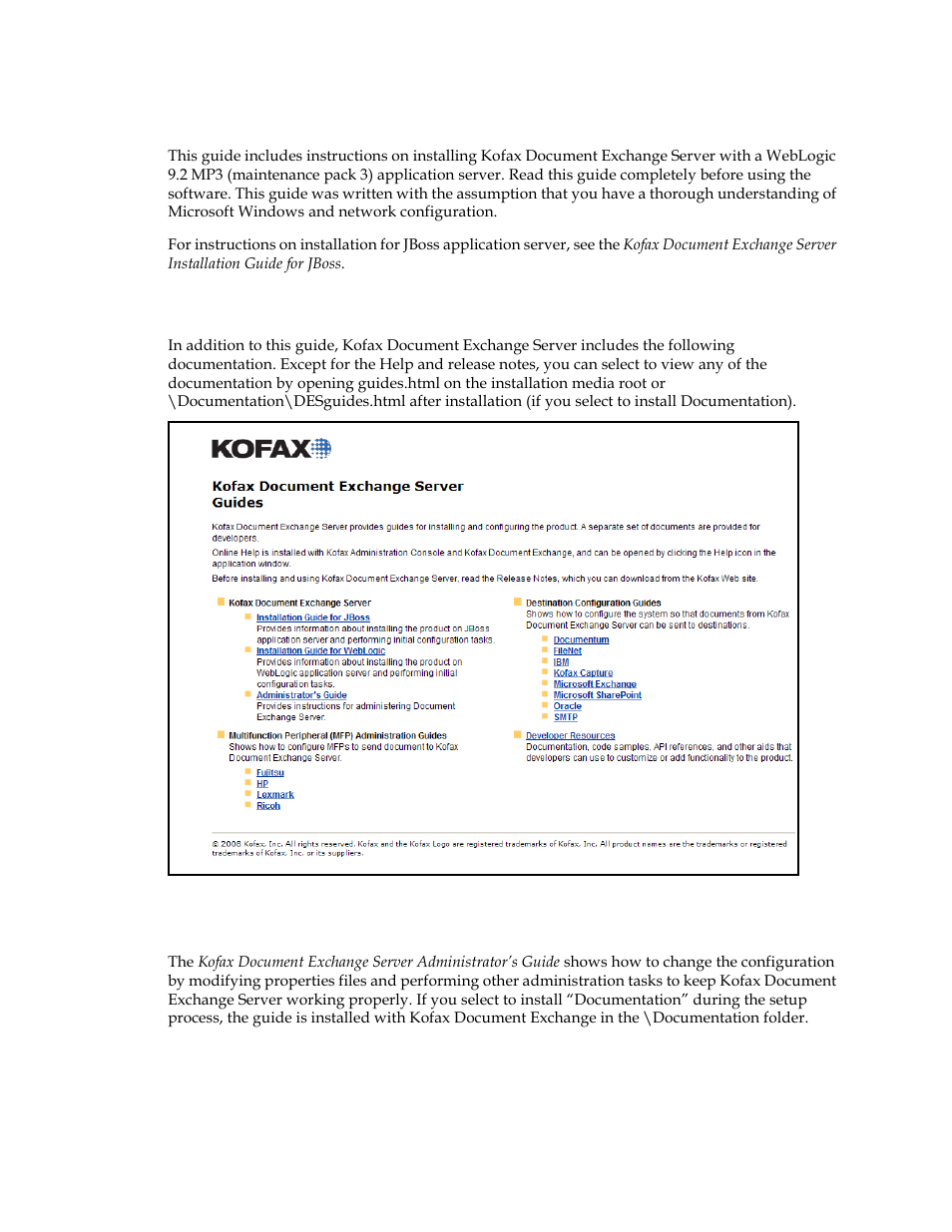 Introduction, Related documentation, Administrator’s guide | Kofax Document Exchange Server 2.5 User Manual | Page 5 / 44