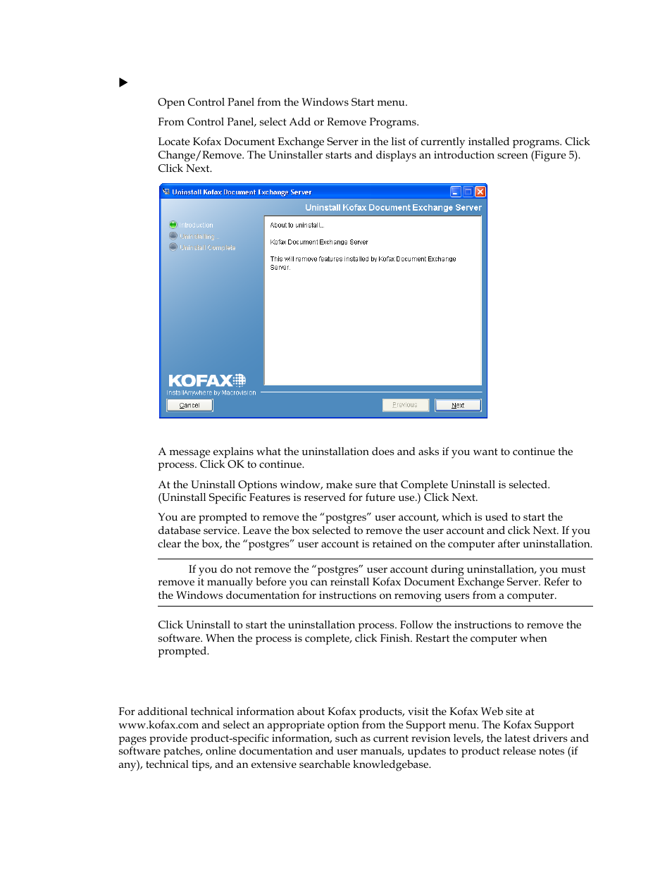 Technical support | Kofax Document Exchange Server 2.5 User Manual | Page 23 / 24