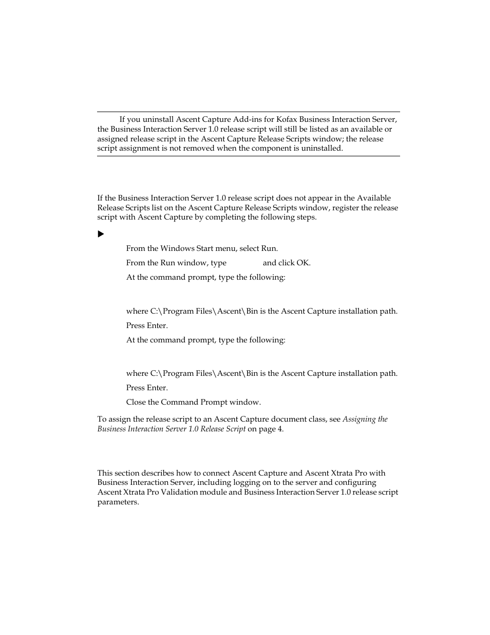 Configuring business interaction server parameters | Kofax Business Interaction Server User Manual | Page 14 / 28