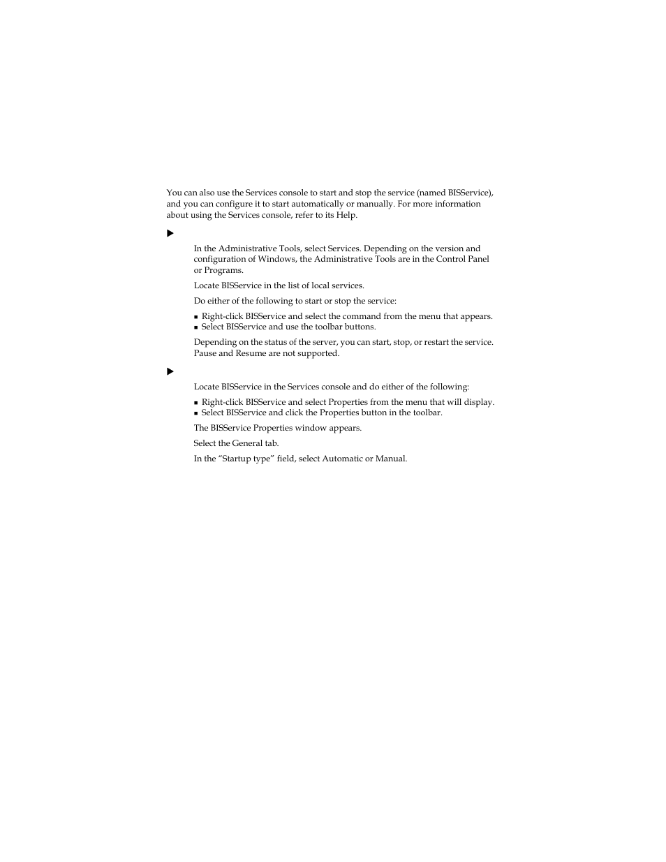 Using the services console | Kofax Business Interaction Server User Manual | Page 18 / 22