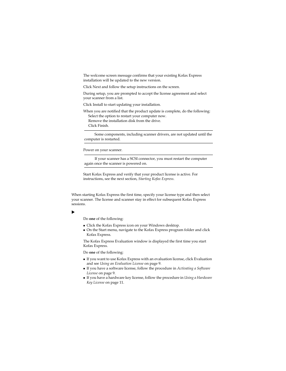 Starting kofax express | Kofax Express 1.1 User Manual | Page 8 / 21