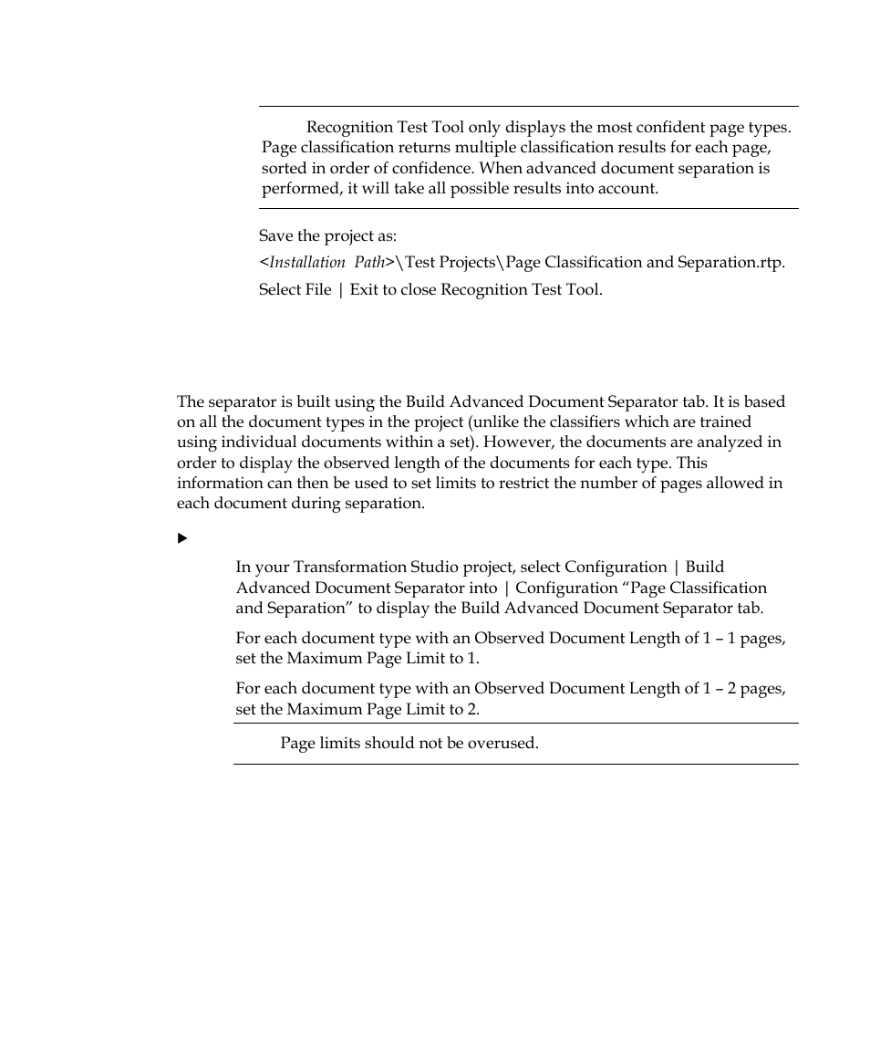 Step 3: configure document separation, Crea | Kofax INDICIUS 6.0 User Manual | Page 103 / 124