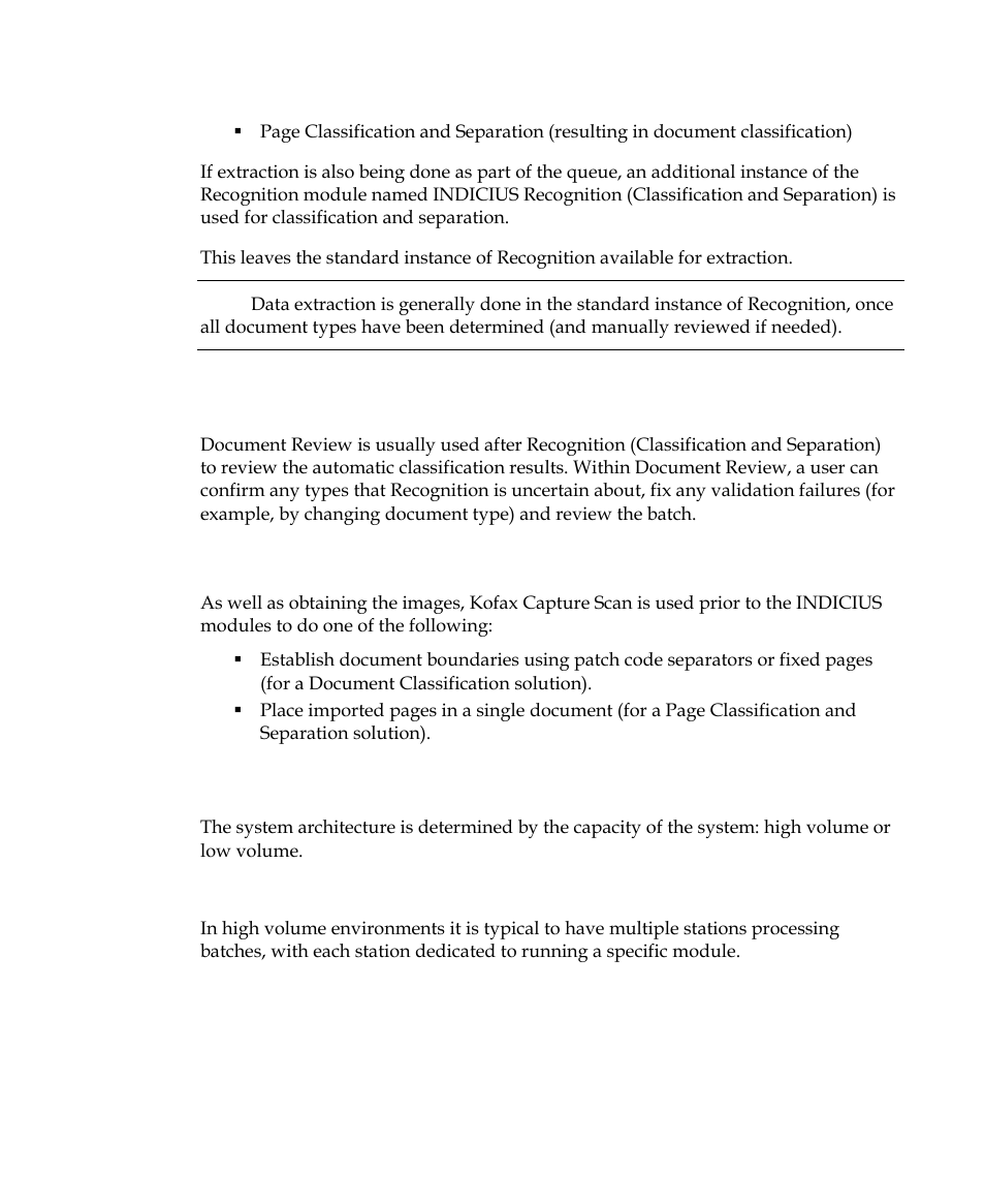 Document review, Scan | Kofax INDICIUS 6.0 User Manual | Page 13 / 124