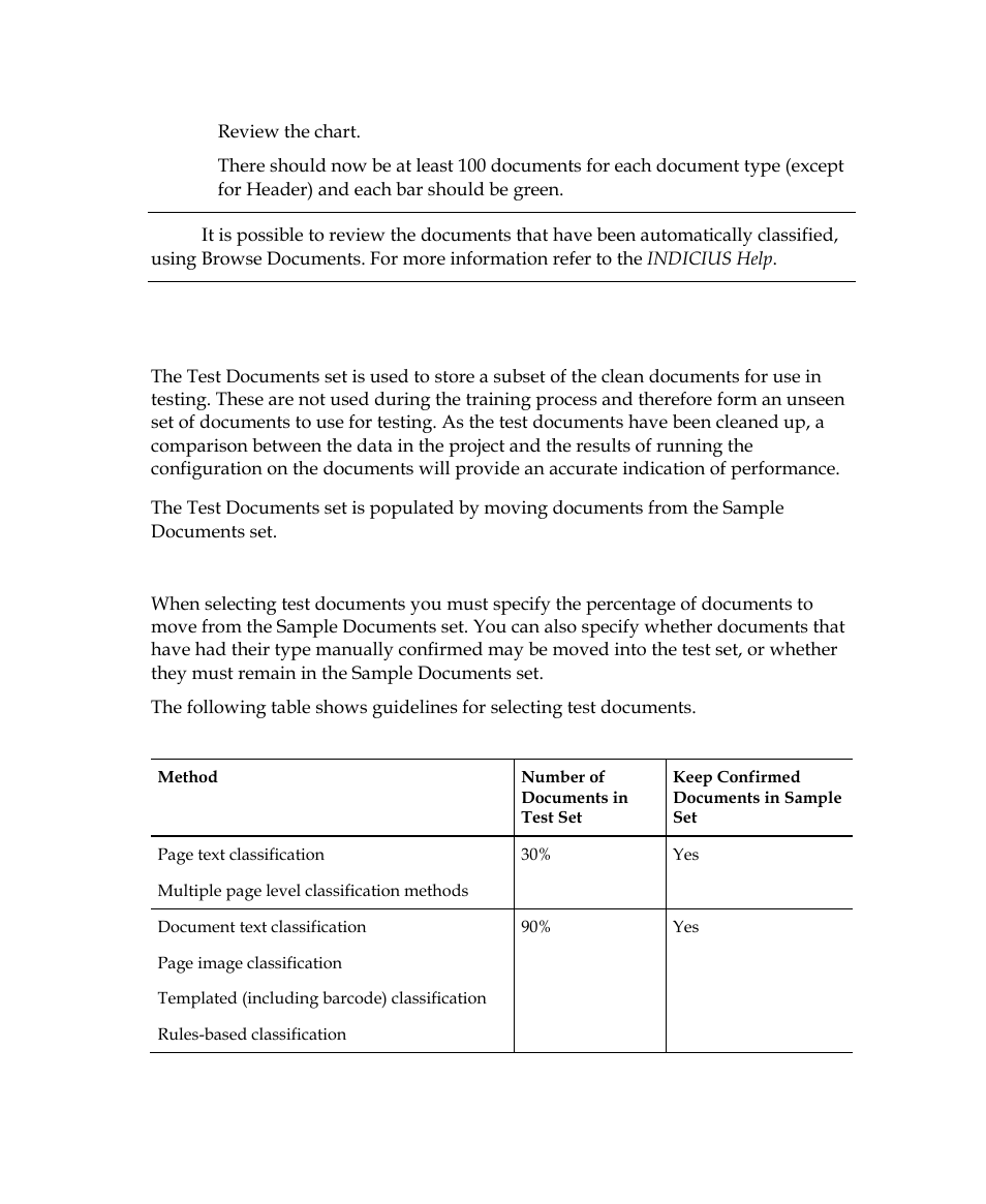 Step 7: select documents for testing | Kofax INDICIUS 6.0 User Manual | Page 76 / 124