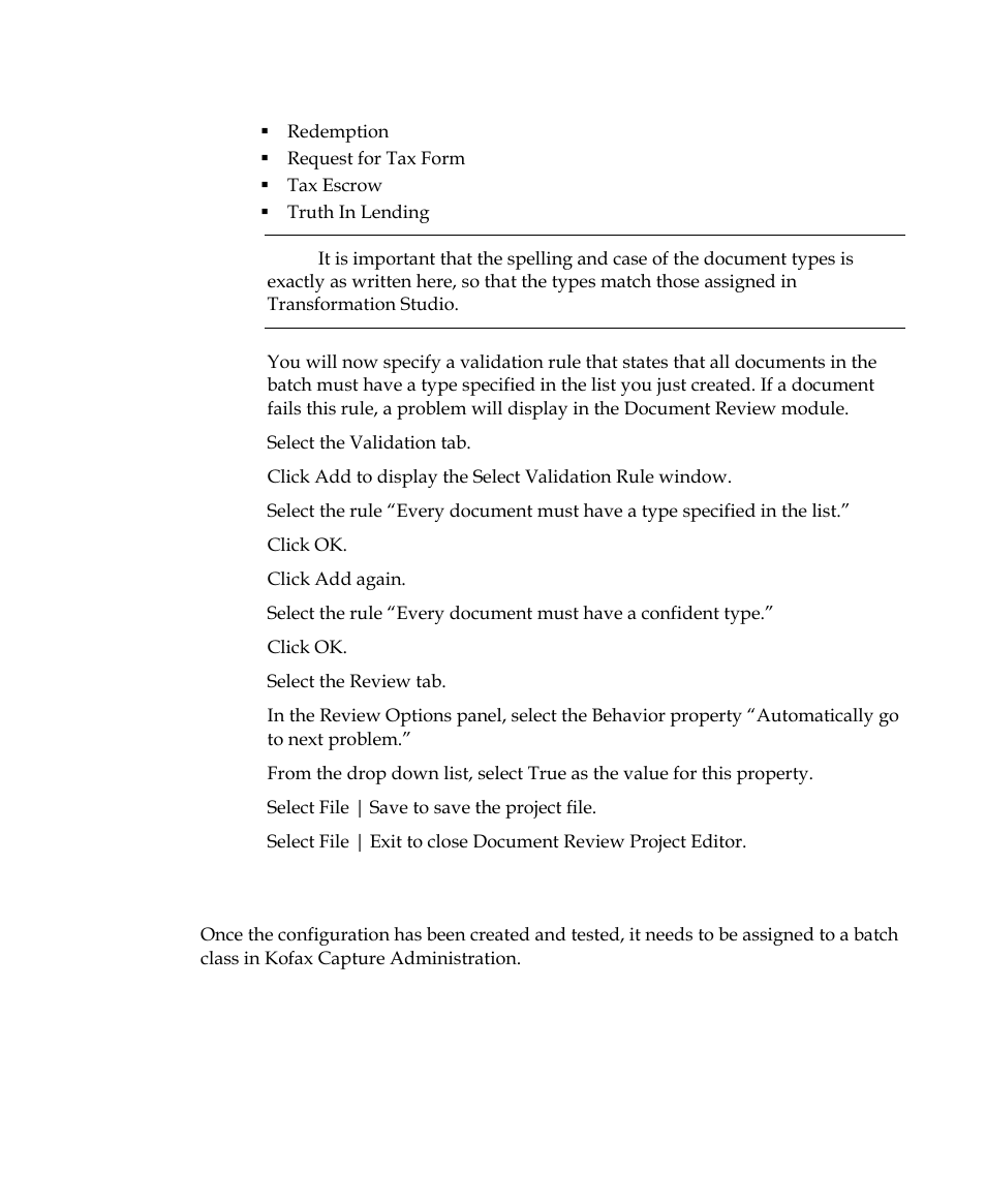 Integrate the configuration with kofax capture | Kofax INDICIUS 6.0 User Manual | Page 91 / 124