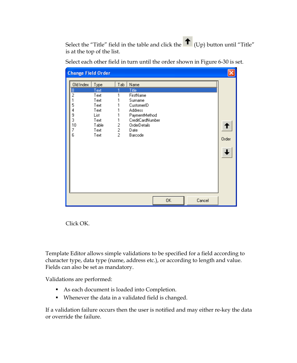 Validations | Kofax INDICIUS 6.0 User Manual | Page 90 / 104