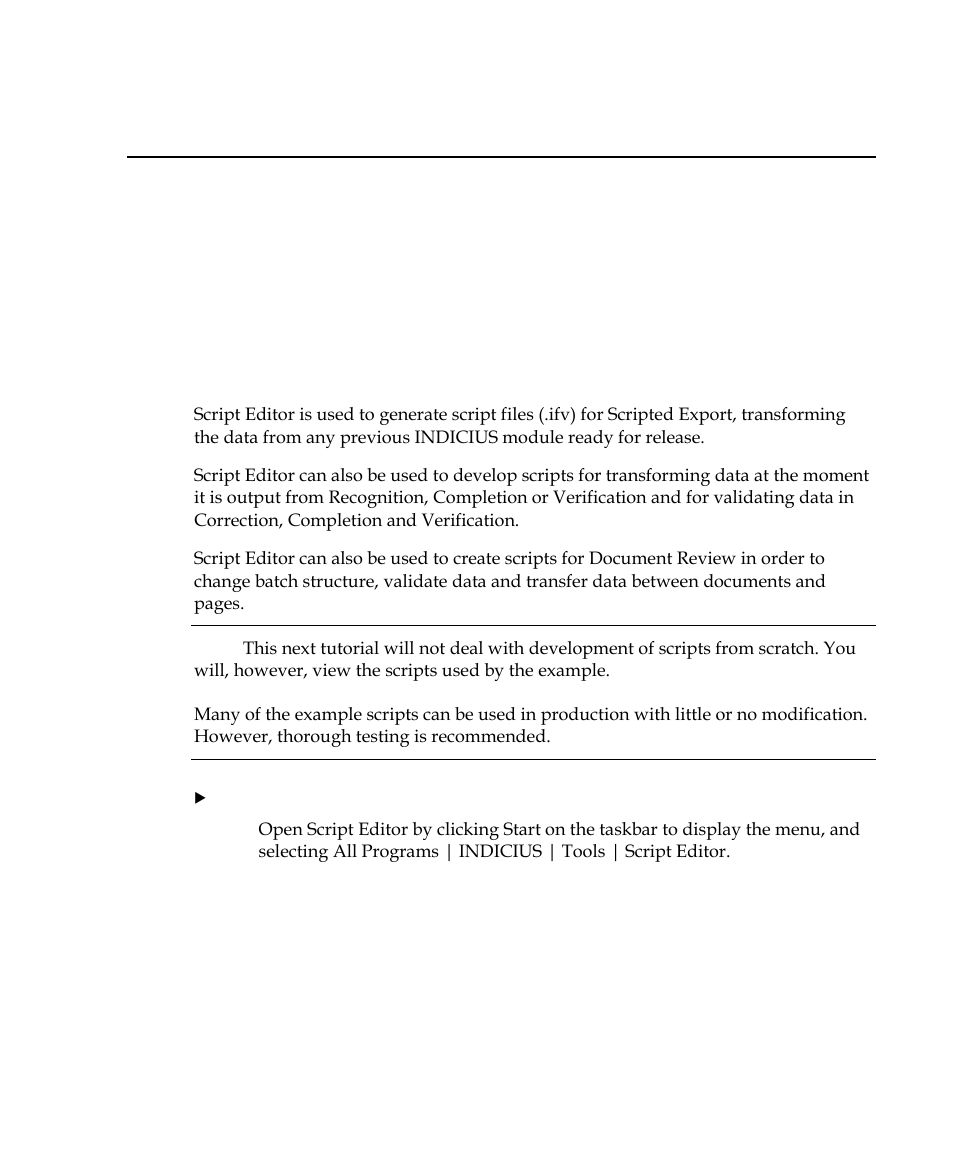 Configuring scripted export, Overview, Chapter 7 | Kofax INDICIUS 6.0 User Manual | Page 103 / 105