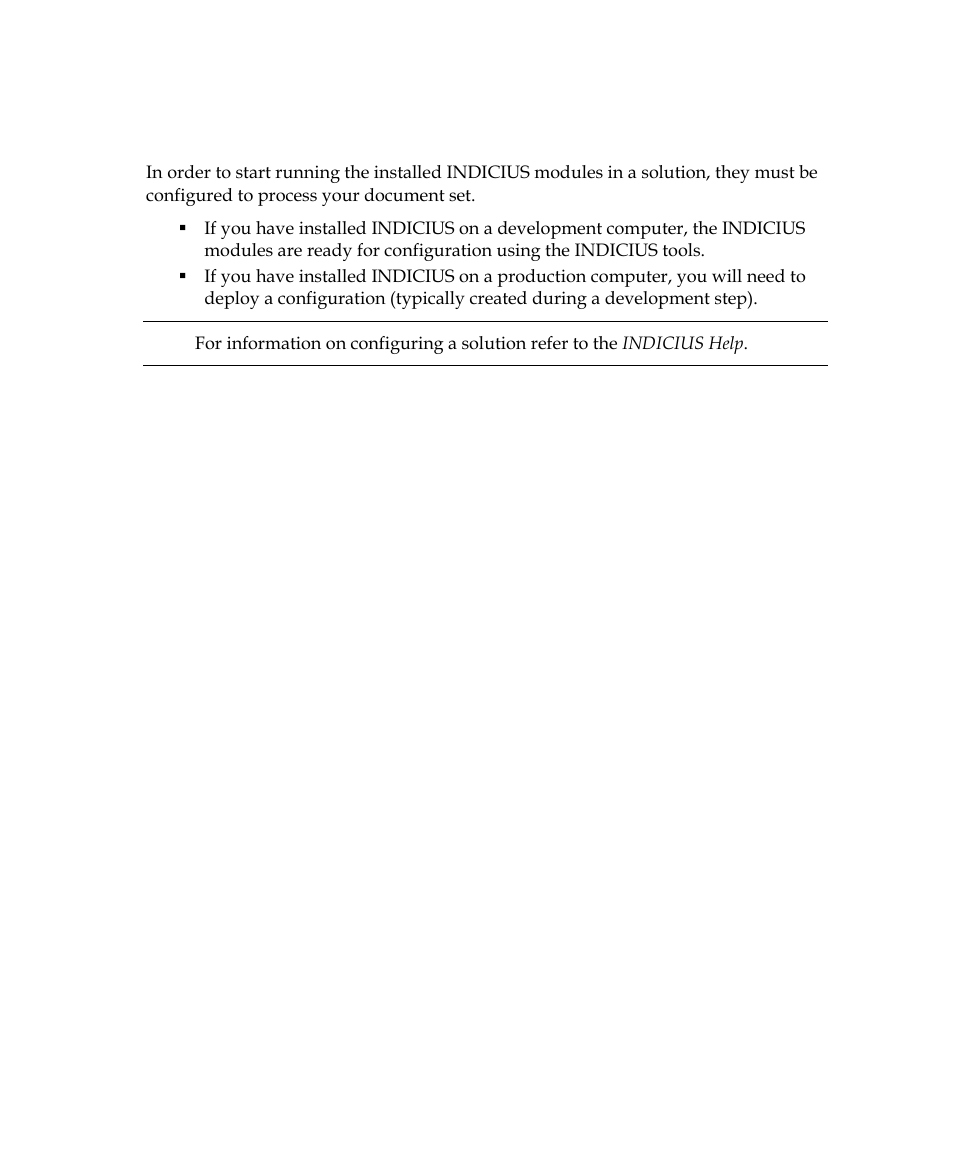 Completing setup of a solution | Kofax INDICIUS 6.0 User Manual | Page 12 / 48