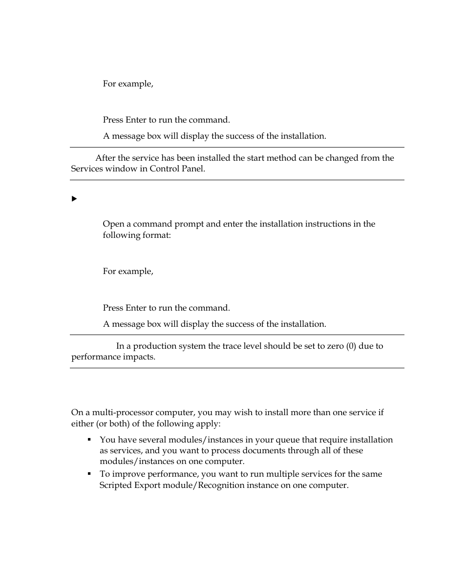 Installing multiple windows services | Kofax INDICIUS 6.0 User Manual | Page 44 / 48