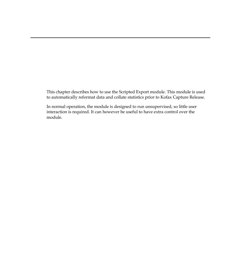 Using scripted export, Introduction | Kofax INDICIUS 6.0 User Manual | Page 115 / 120