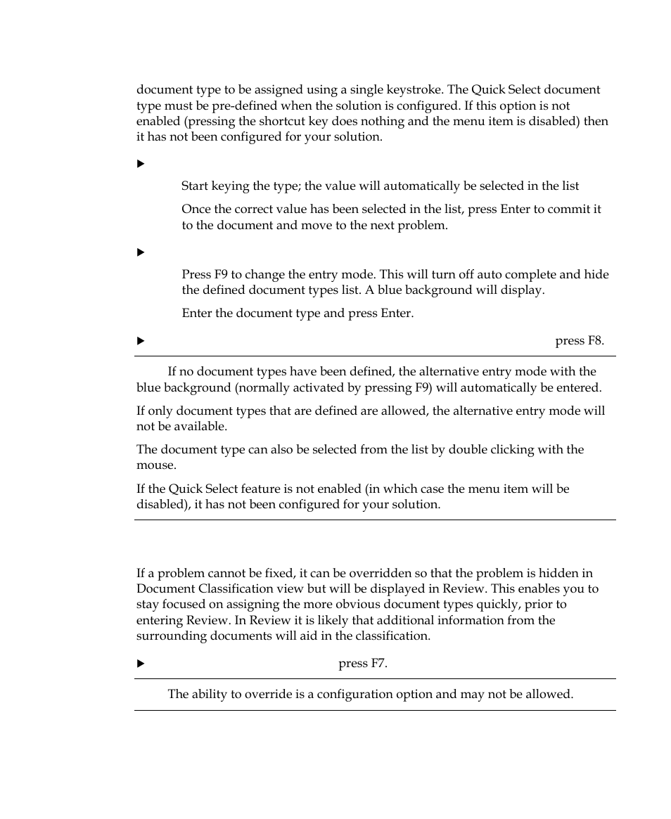 Overriding the document type | Kofax INDICIUS 6.0 User Manual | Page 39 / 120