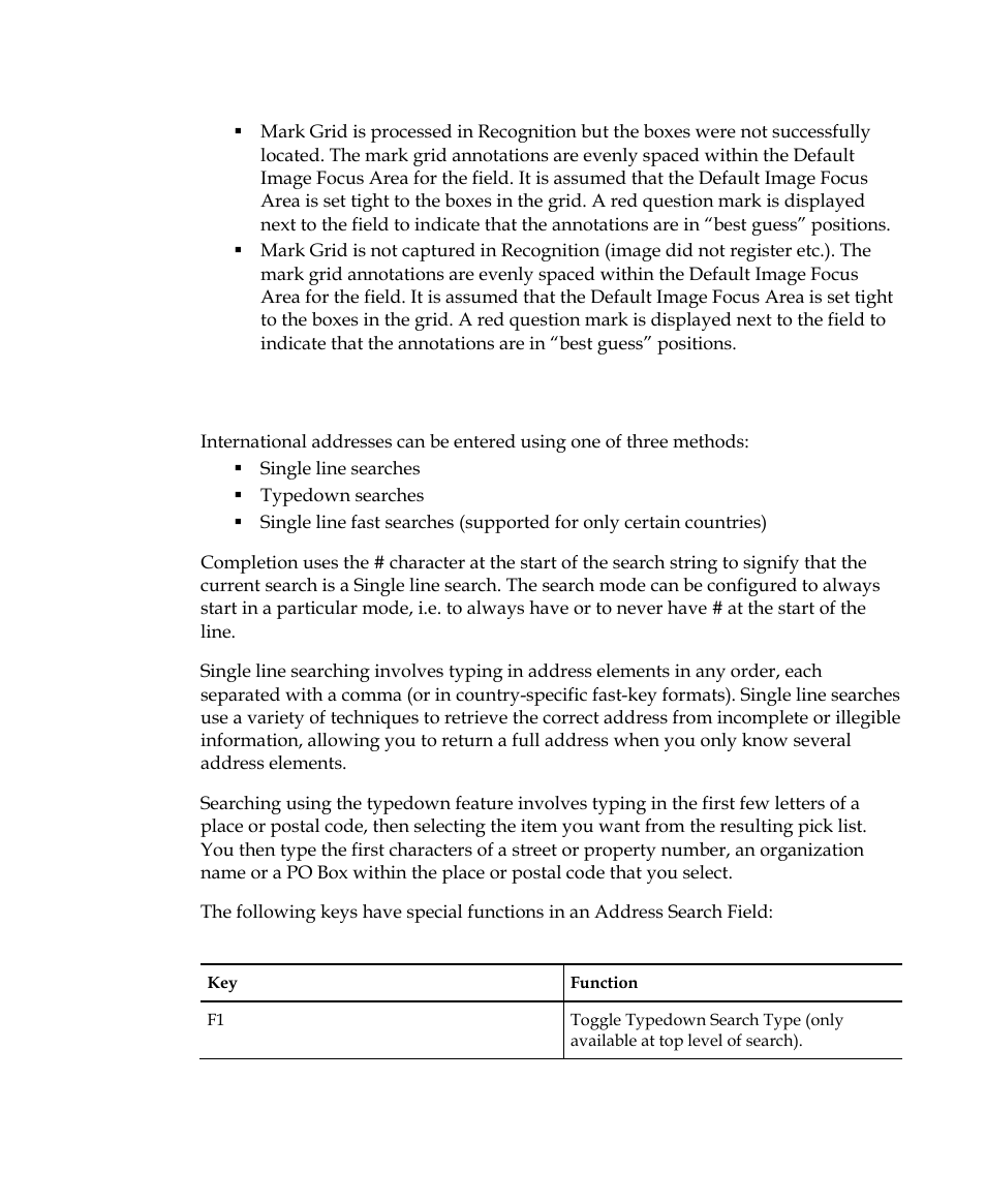 International address fields | Kofax INDICIUS 6.0 User Manual | Page 81 / 120