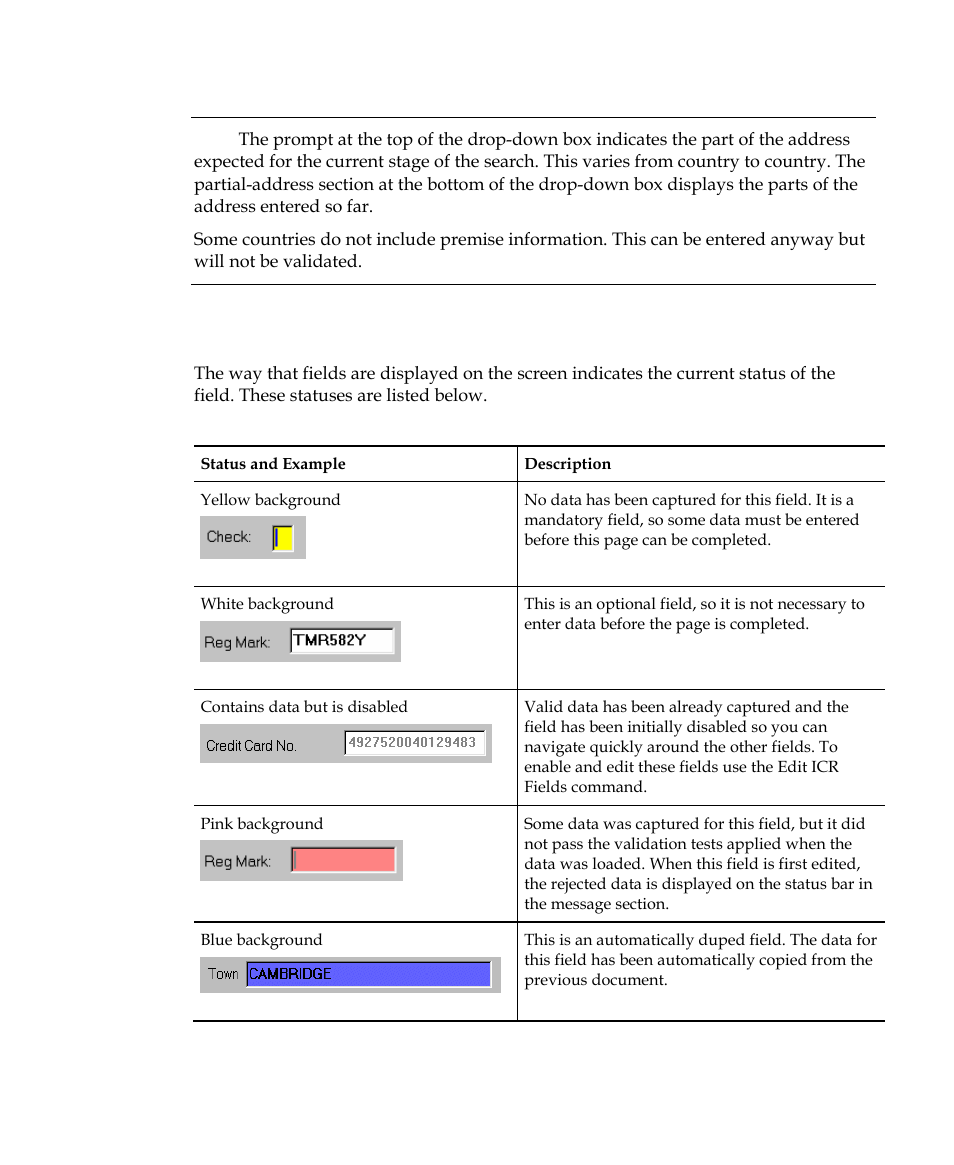 Field statuses | Kofax INDICIUS 6.0 User Manual | Page 89 / 120
