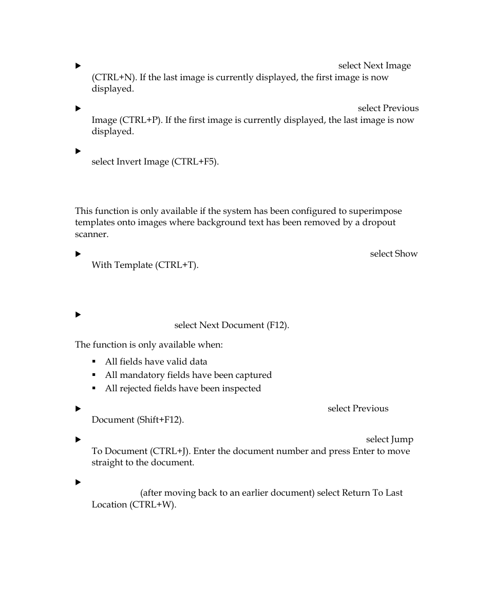 Dropout image functions, Navigating between documents | Kofax INDICIUS 6.0 User Manual | Page 98 / 120