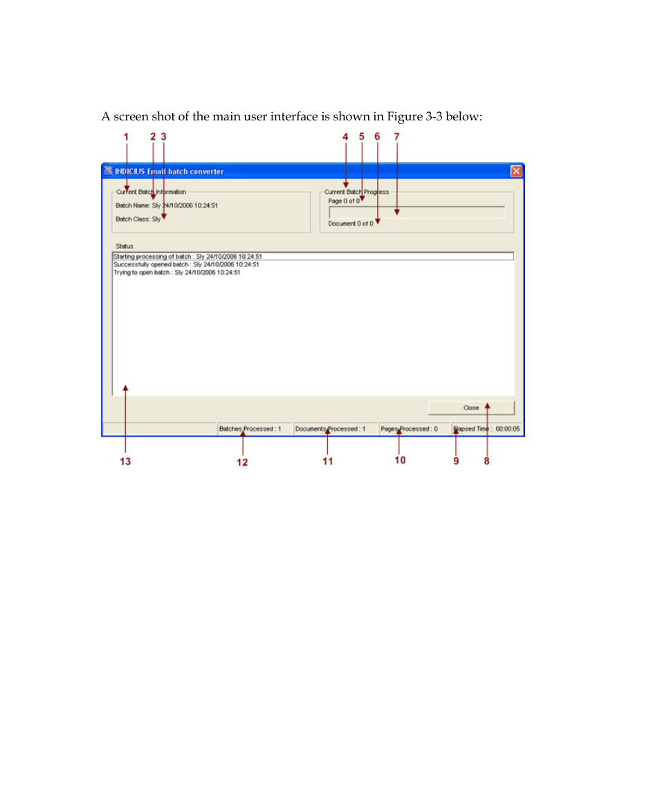 User interface | Kofax INDICIUS 6.0 User Manual | Page 10 / 15
