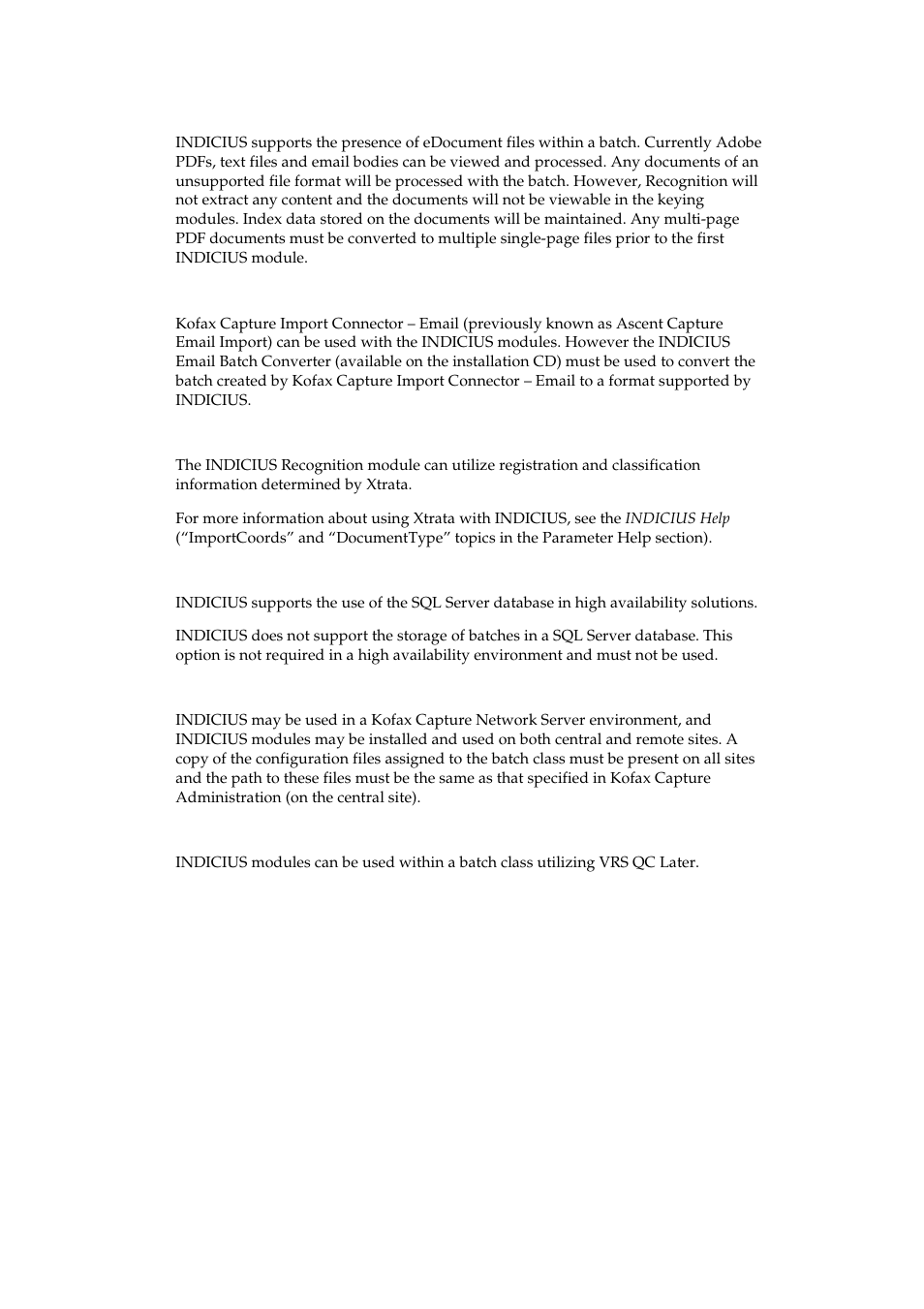 Kofax INDICIUS 6.1 User Manual | Page 20 / 46