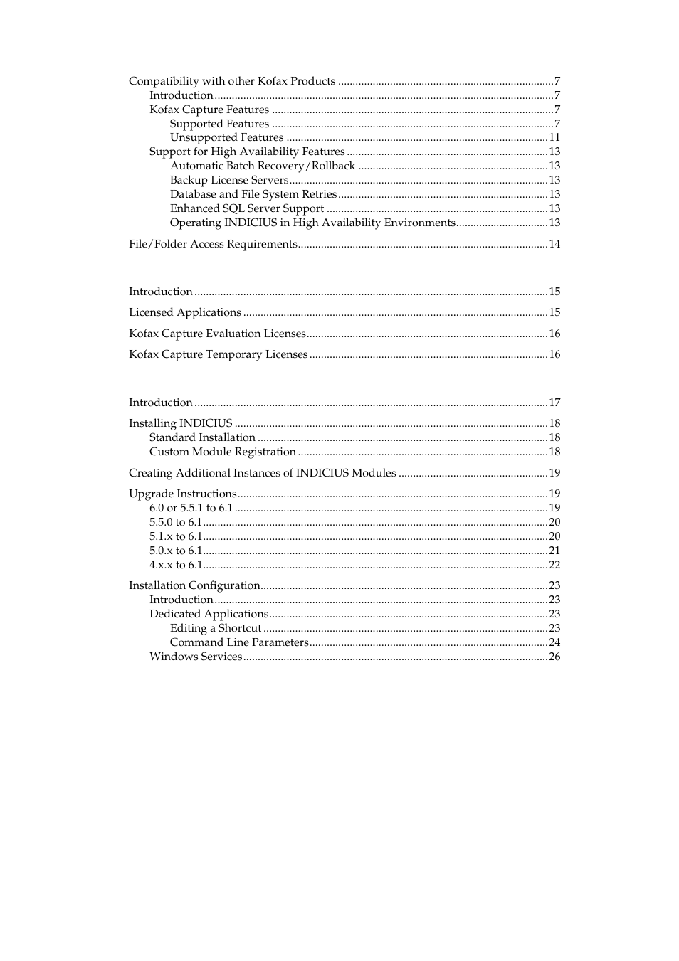 Kofax INDICIUS 6.1 User Manual | Page 4 / 46