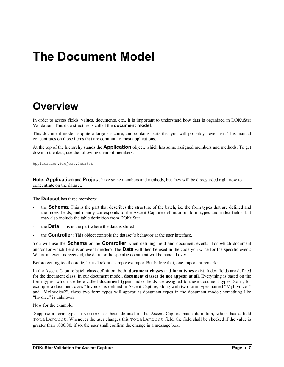 The document model, Overview | Kofax DOKuStar Validation User Manual | Page 11 / 109