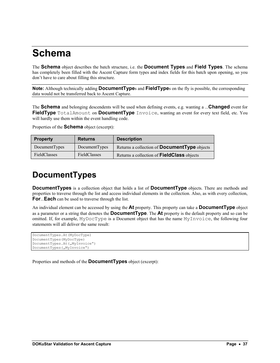 Schema, Documenttypes | Kofax DOKuStar Validation User Manual | Page 41 / 109