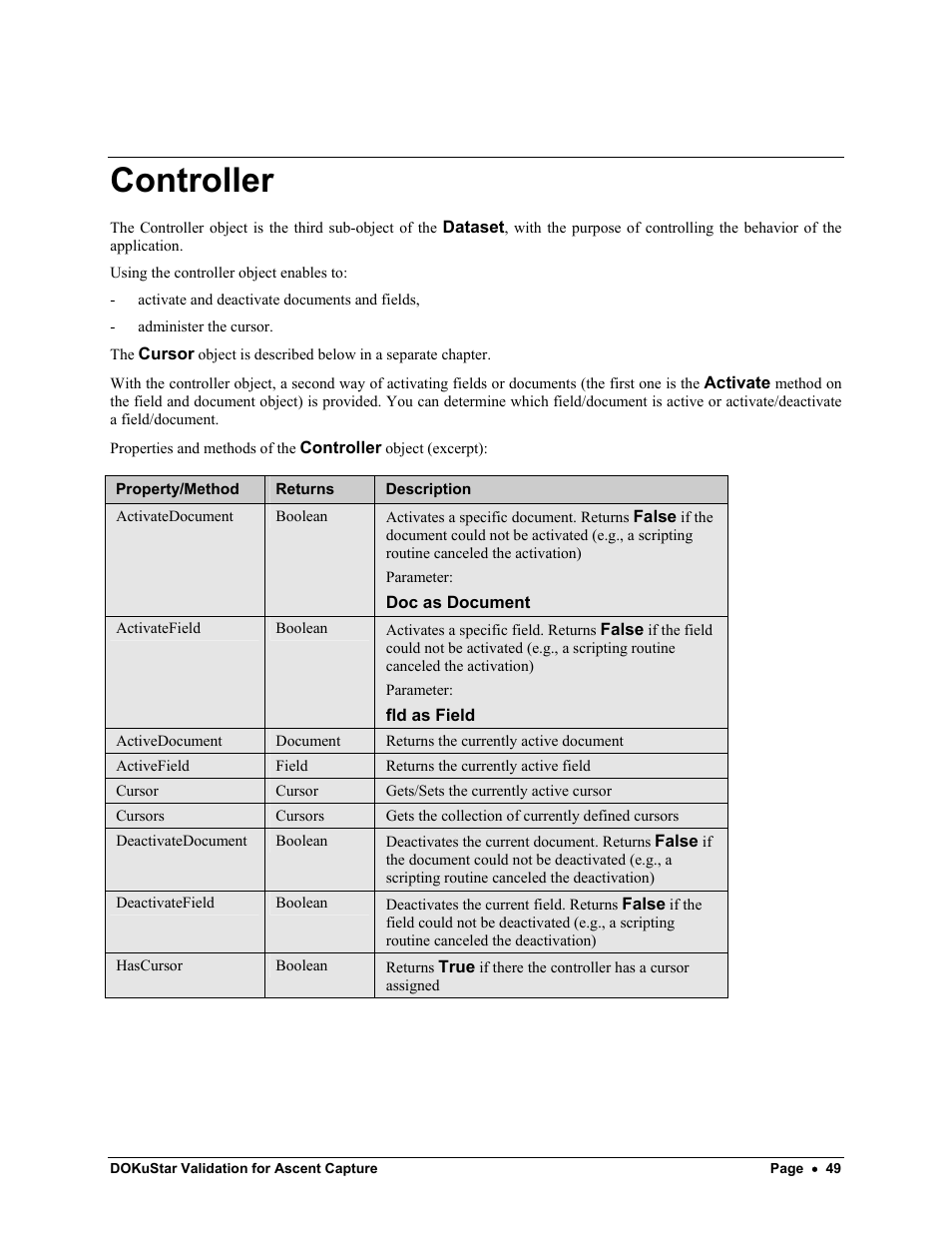 Controller | Kofax DOKuStar Validation User Manual | Page 53 / 109